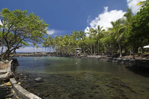 Ahalanui County Beach Park Puna Große Insel Hawaii — Stockfoto