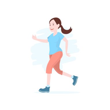 Kadın koşma, jogging, maraton açık egzersiz sırasında