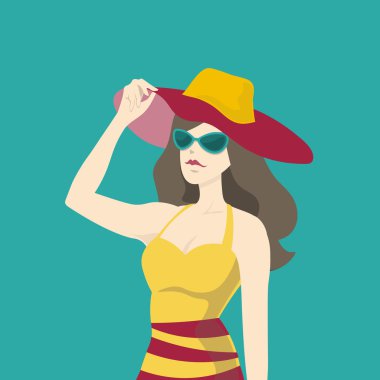 Yaz aylarında güzel kadın moda