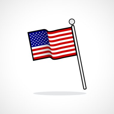 Amerikan bayrağı, ABD bayrağı sallayarak, simgesi simgesi