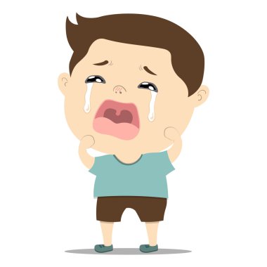 üzgün küçük şirin bebek çocuk ağlıyor