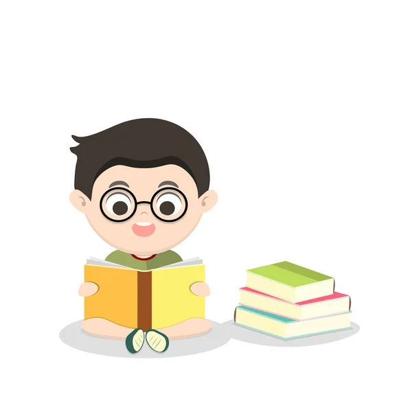 Libro de lectura de niños — Vector de stock