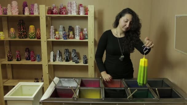 Candele da colorare donna — Video Stock