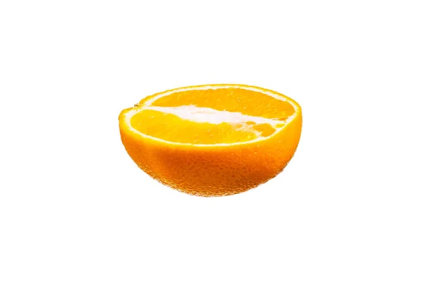 Medio Jugoso Aislado Naranja Sobre Fondo Blanco — Foto de Stock