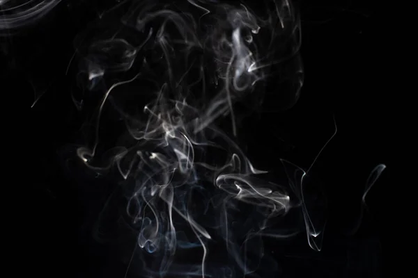 Cloud White Smoke Black Background — Stock Photo, Image