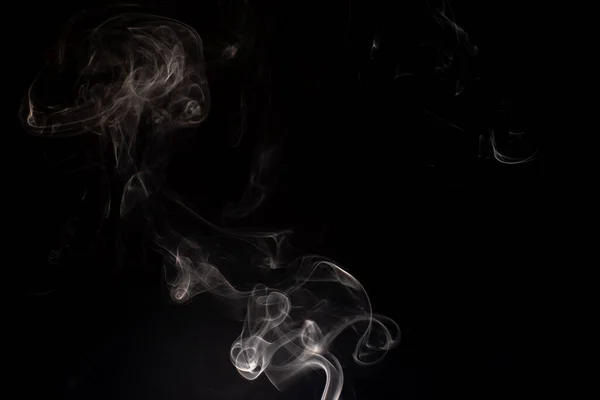 Cloud White Smoke Black Background — Stock Photo, Image