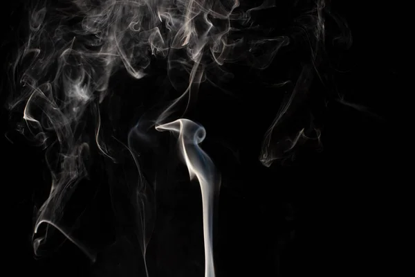 Cloud White Smoke Black Background — Stock Photo, Image