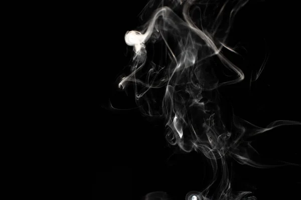 Cloud White Smoke Black Background — Stock Photo, Image