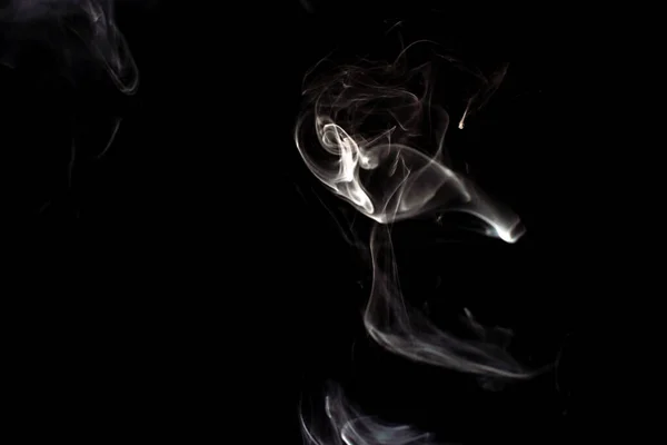 Cloud White Smoke Black Background — Stock Photo, Image