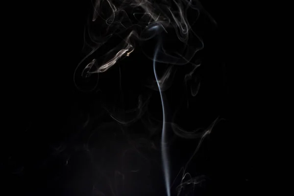 Cloud White Smoke Black Background — Stock Photo, Image