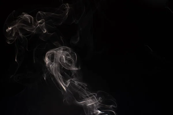 Cloud White Smoke Black Background — Stock Photo, Image