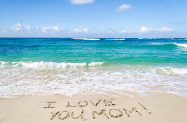 Anneler günü plaj arka plan üzerinde