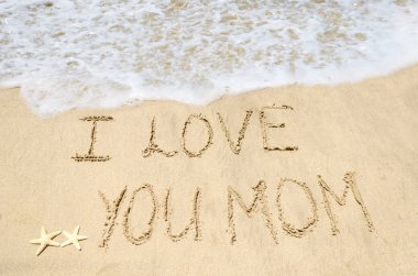 Anneler günü plaj arka plan üzerinde