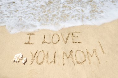 Anneler günü plaj arka plan üzerinde