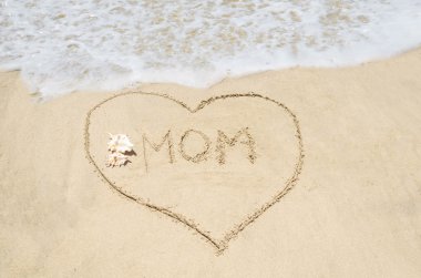 Anneler günü plaj arka plan üzerinde