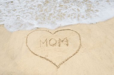 Anneler günü plaj arka plan üzerinde