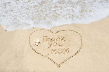 Anneler günü plaj arka plan üzerinde