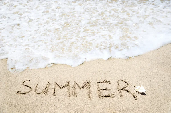 Achtergrond van de zomer op het strand — Stockfoto