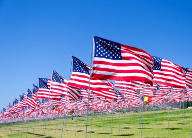 alan Amerikan bayrakları