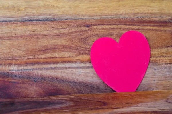 Heart on the wood background — Stock Photo, Image