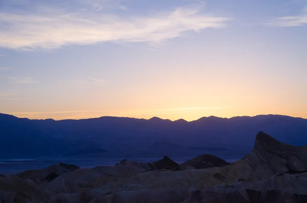 Sonnenuntergang am Zabriskie-Punkt im Death Valley — Stockfoto
