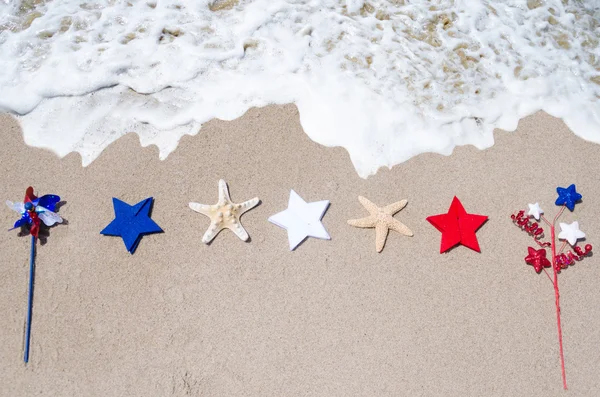 Patriottische VS achtergrond met zeesterren — Stockfoto