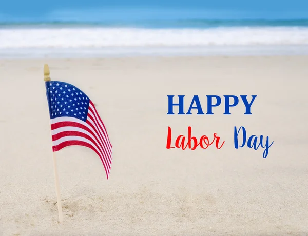 Labor Day USA background with American flag — Stock Photo, Image