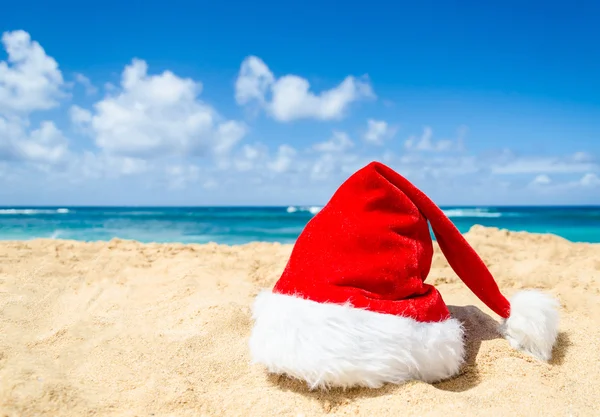 Spiaggia tropicale Natale e Capodanno sfondo — Foto Stock