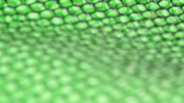 Close Rede Hexagonal Fundo Verde — Vídeo de Stock