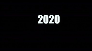 Soyut hareket arkaplanı, 2020 parlayan numaraların animasyonu siyah arka planda 2021 'e değiştirildi. Mutlu yıllar..