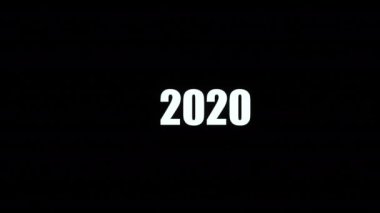 Soyut hareket arkaplanı, 2020 parlayan numaraların animasyonu siyah arka planda 2021 'e değiştirildi. Mutlu yıllar..