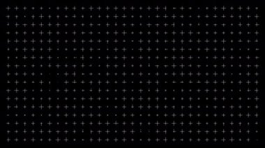 Soyut hareket arkaplanı, siyah arkaplan üzerinde parlayan ızgara nokta deseninin hareketsiz canlandırması.