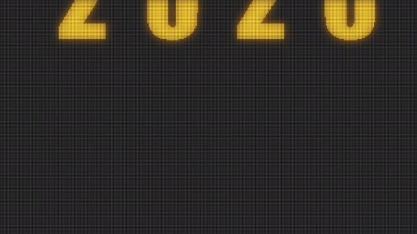 Abstrakter Bewegungshintergrund Animation Farbiger Neonlichtmusternummern Von 2020 Auf 2021 Auf — Stockvideo