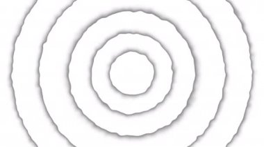 Çemberlerin soyut şekli ve yer değiştirme etkisi. Radyo Dalgaları Çember şeklinde. Kusursuz döngü.