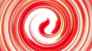 Sonsuz spiralli soyut spiral tünel animasyonu. Kusursuz döngü. Kırmızı ve beyaz girdap sarmal geçiş animasyonunu hipnotize etmek.