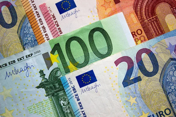 Euro Currency Banknotes Close — Stock Photo, Image