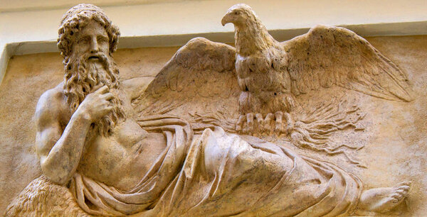 Zeus and the eagle. Ancient Greek mythology