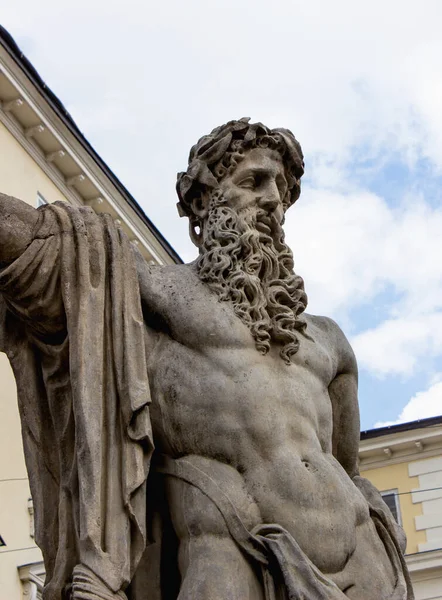 Statua Del Dio Romano Dell Acqua Nettuno Nella Mitologia Greca — Foto Stock