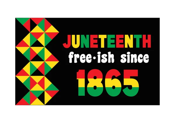 Juneteenth Since June 19, 1865. Negros e Livres. Black Lives Matter. Celebre o Dia da Liberdade ou Emancipação Africano-Americano. Design de banner, camiseta e cartão de saudação Ilustrações De Stock Royalty-Free