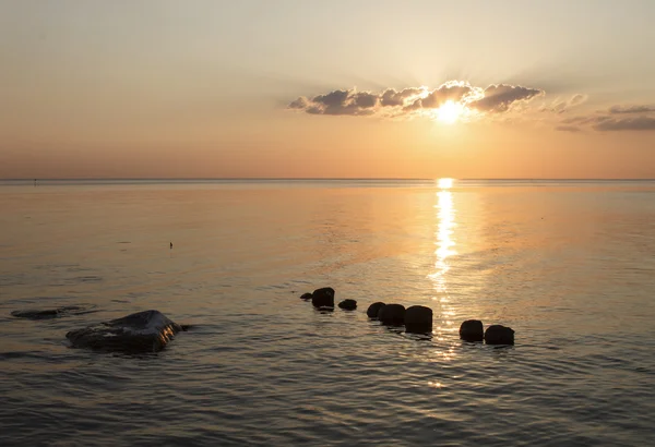 Solnedgång på havet — Stockfoto