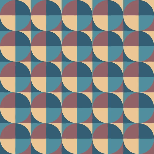 Streszczenie Geometryczny Wzór Tła Kolorowymi Kółkami Kwadratów — Wektor stockowy