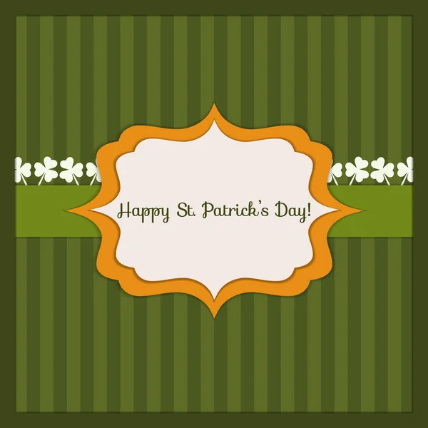 Happy Patrick Day Greeting Card Poster — Stock Vector