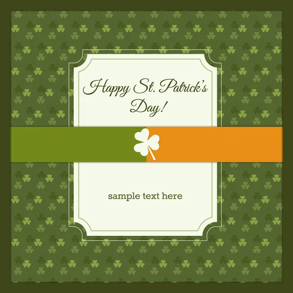 Carte Souhaits Saint Patrick Affiche — Image vectorielle