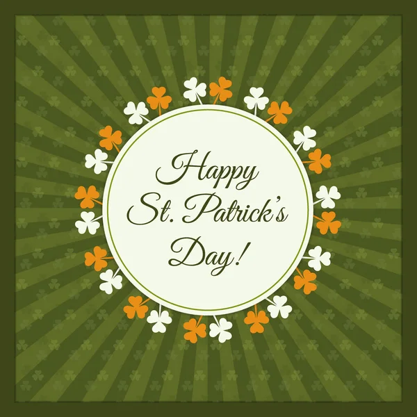 Carte Souhaits Saint Patrick Affiche — Image vectorielle