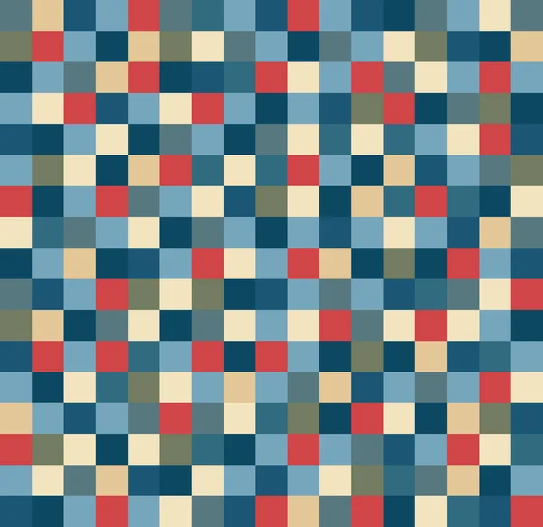 Abstrakcyjne Geometryczne Tło Kolorowymi Kwadratami Retro — Wektor stockowy