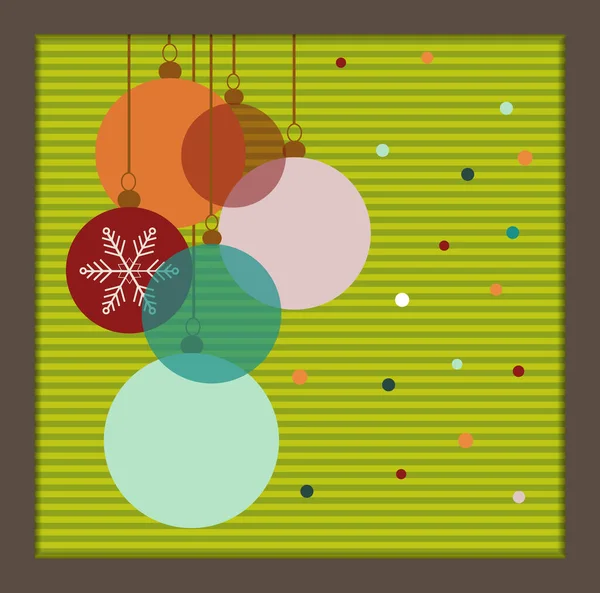 Färgglada Julbollar Med Prickar — Stock vektor