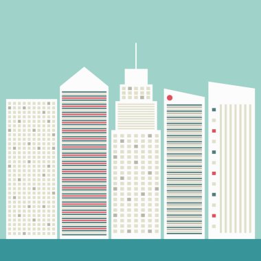 Soyut Skylines. Modern Şehir Konsepti