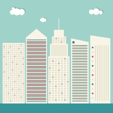 Soyut Skylines. Modern Şehir Konsepti