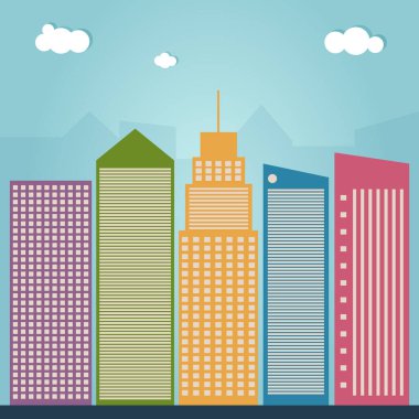 modern iş şehir kavramı.