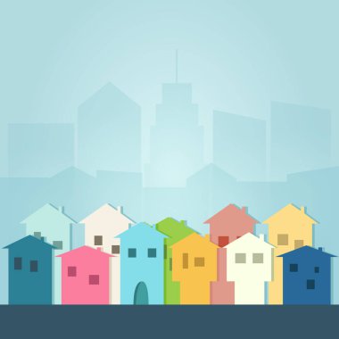 Kiralık / Satılık Sahil Evleri. Gayrimenkul Konsepti, Şehir Bulutu.